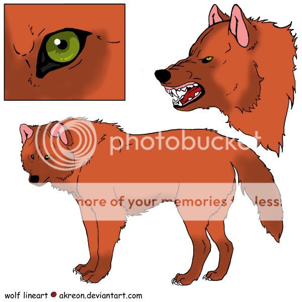 anime wolf lineart. Wolf